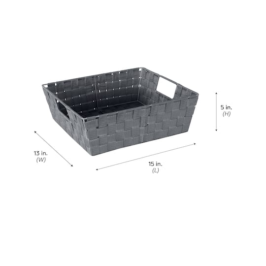 Simplify Large Woven Storage Shelf Bin